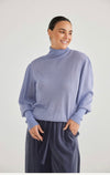 Angelique High Neck Knit In Lake