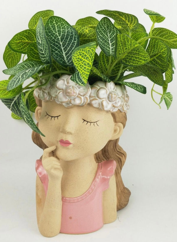 Beautiful Thinking Girl Planter 26cm