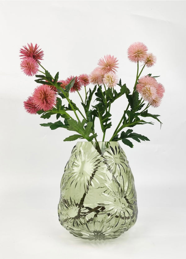 Tommy Floral Glass Vase 20cm