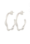 Vama Couture Stirling Silver Pressed Hoop Earing