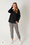Ruched Relaxed Fit Cotton stretch Jogger